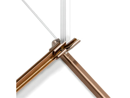 Cabine de douche cuivre brossé 110x120cm pivotante gauche Chicyla COPPER BRUSHED accès de face ZARV01677