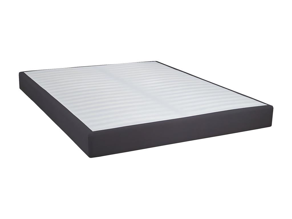 Chicyla - Pack Matelas 160x200 Sommier Tapissier Démontable 2x20 Chicyla Anthracites Pieds Argent 15cm SGJB03051