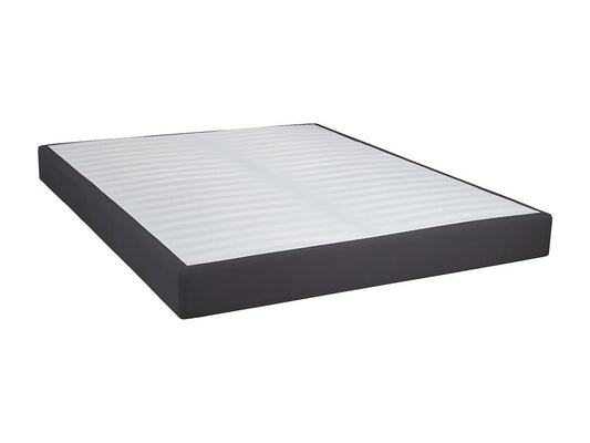 Chicyla - Pack Matelas 160x200 Sommier Tapissier Démontable 2x20 Chicyla Anthracites Pieds Argent 15cm SGJB03051