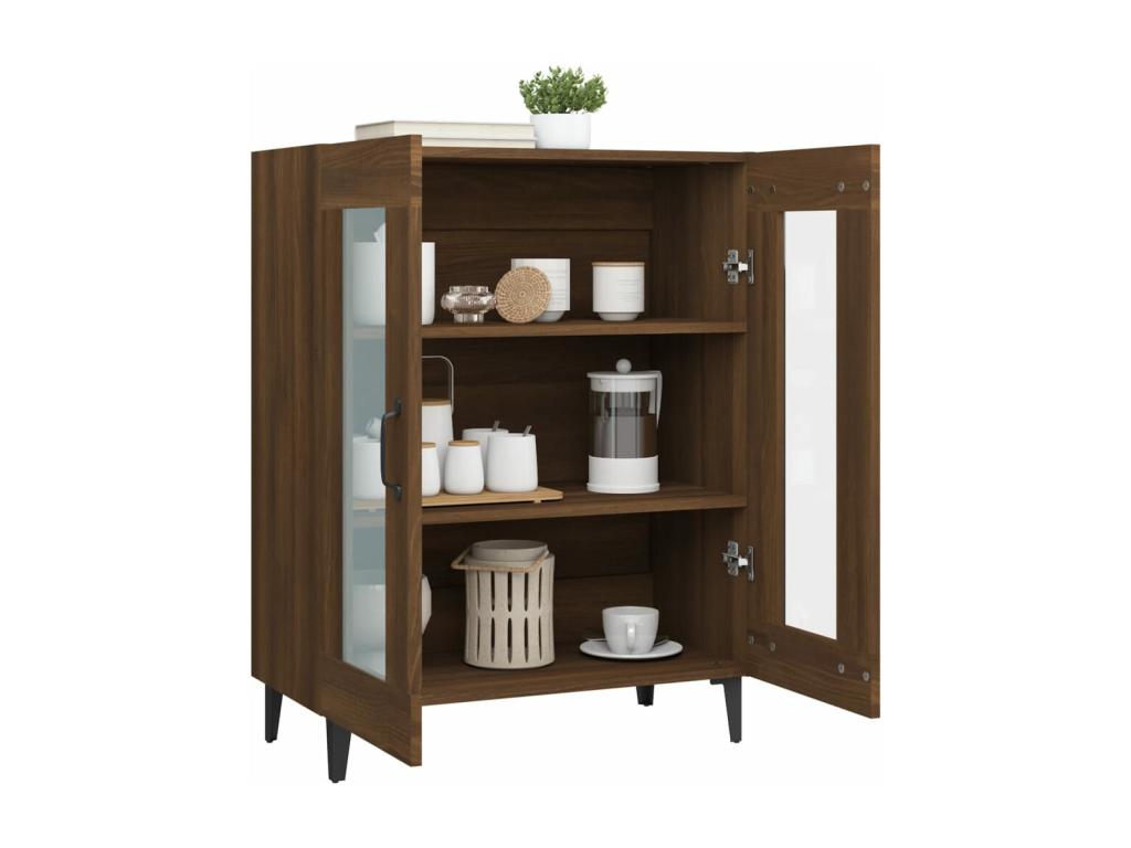 Buffet chêne marron 69,5x34x90 cm bois d'ingénierie ICGL95819