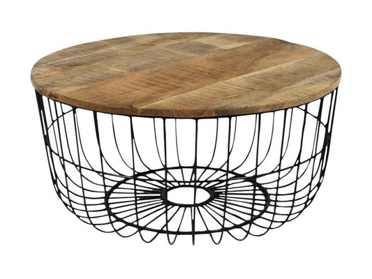 Table basse en bois de manguier et métal Chicyla PUVH03623