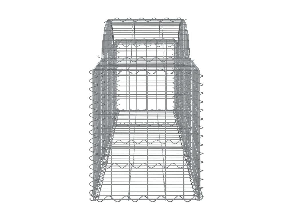 Paniers à gabions arqués 20 pcs 200x50x60-80 fer galvanisé XNVZ63259