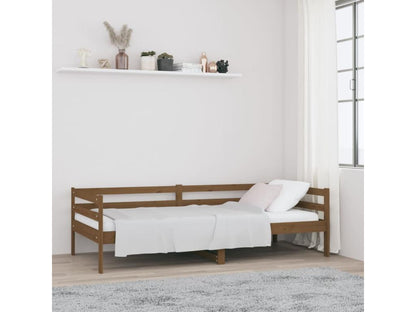 Lit de jour Marron miel 90x190 cm Bois de pin massif DCMK04664