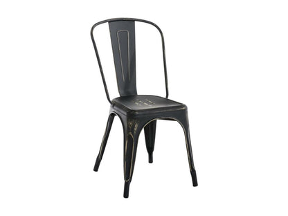 Chaise de bistrot - Métal / Métal - Noir-Or - Chicyla AHGY07618