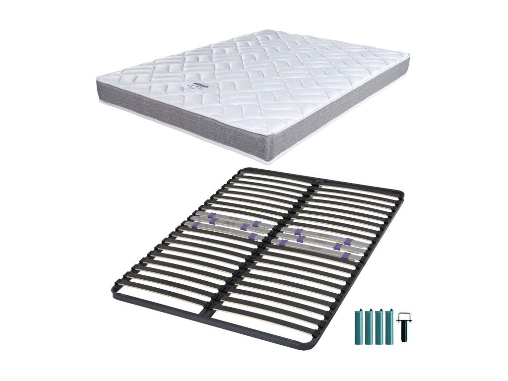 Matelas mousse Sommier métal C223 140x190 Chicyla - Hauteur 17 cm - Soutien ferme GDPW73915