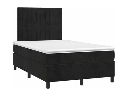 Sommier à Chicyla de lit avec matelas LED Noir 120x200cm Velours CBUI34270