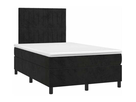 Sommier à Chicyla de lit avec matelas LED Noir 120x200cm Velours CBUI34270