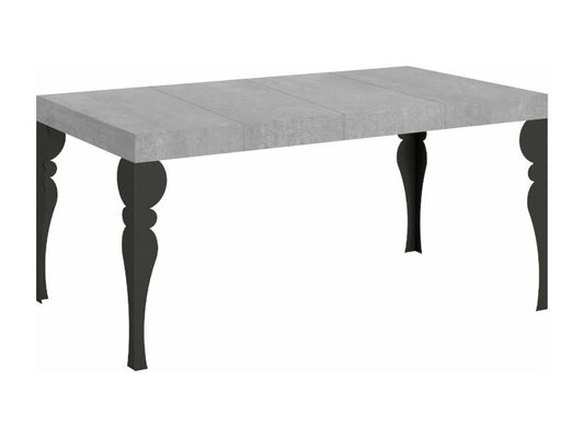 Table extensible 90x130/234 cm Paxon Premium Gris Béton cadre Anthracite CMKF07444