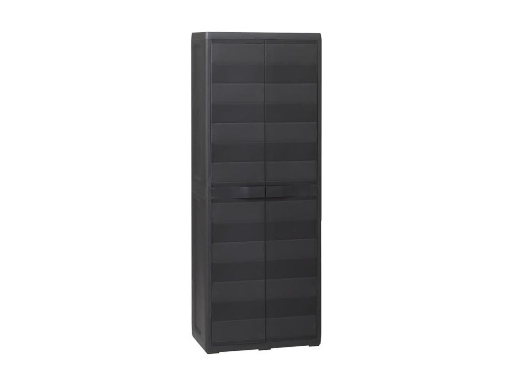 Armoire de rangement de jardin avec 3 étagères Noir JDZI28154