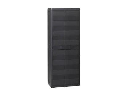 Armoire de rangement de jardin avec 3 étagères Noir JDZI28154