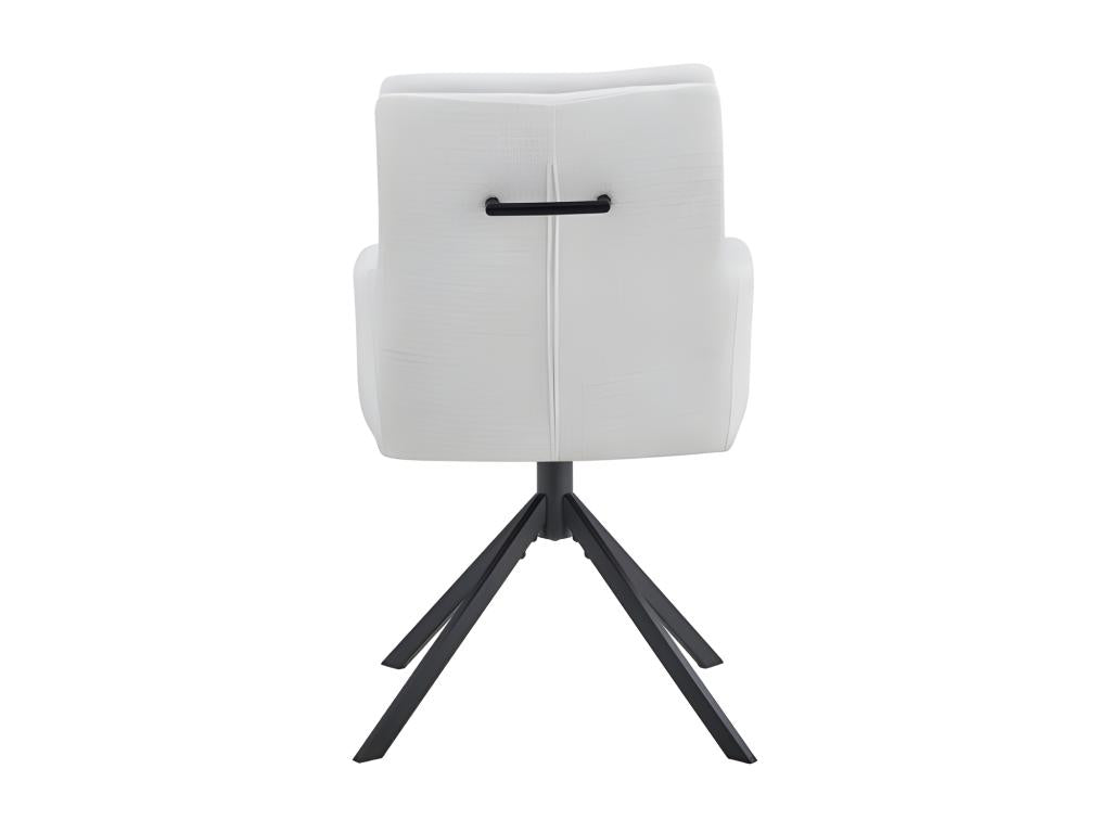 Chaise pivotante en tissu collection Chicyla Couleuris écru RFNY89762