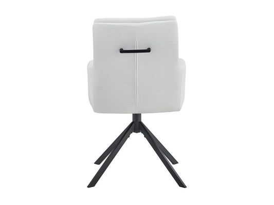 Chaise pivotante en tissu collection Chicyla Couleuris écru RFNY89762