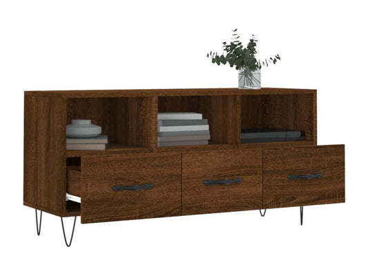 Meuble TV chêne marron 102x36x50 cm bois d'ingénierie CDMU05062