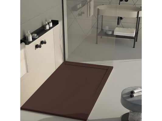 Receveur de douche Chocolat finition Lisse Chicyla SMART grille de couleur - 160x80 cm FFXI67319