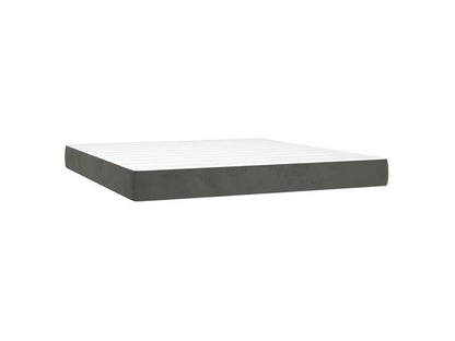 Sommier à Chicyla de lit et matelas Gris foncé 160x200 Velours MJUH77298