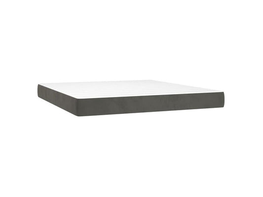 Sommier à Chicyla de lit et matelas Gris foncé 160x200 Velours MJUH77298