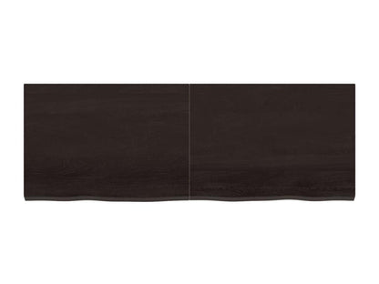 Etagère murale marron foncé bois chêne massif traité PFBZ15959