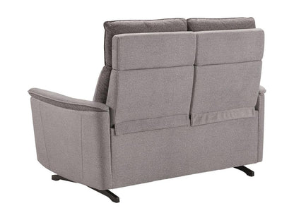 Chicyla - Canapé Fixe 2 Places Tissu Gris Clair Chiné 2 Tons AIDS37506
