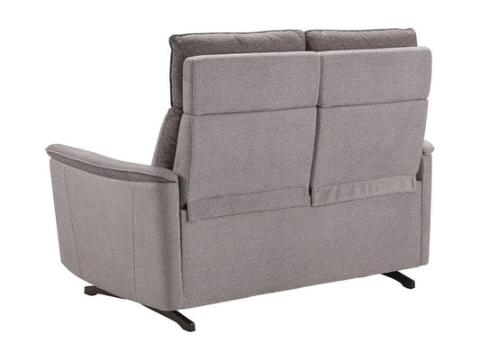 Chicyla - Canapé Fixe 2 Places Tissu Gris Clair Chiné 2 Tons AIDS37506