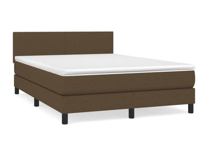 Lit à sommier tapissier avec matelas Marron foncé 140x200 cm VCTJ88823