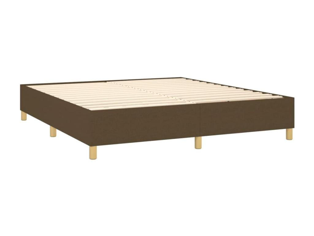 Sommier à Chicyla de lit matelas et LED Marron foncé 180x200cm GWCP10672