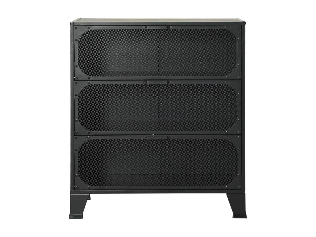 Armoire de rangement Gris 72x36x82 cm Métal et MDF OKQF81350