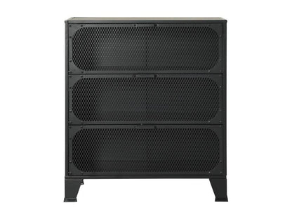 Armoire de rangement Gris 72x36x82 cm Métal et MDF OKQF81350