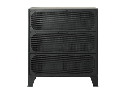 Armoire de rangement Gris 72x36x82 cm Métal et MDF OKQF81350