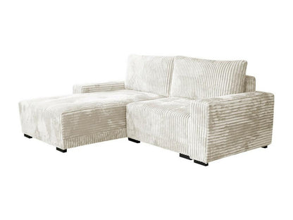 Canapé d'angle Chicyla 204 Brun clair Fonction de couchage Boîte de literie 237x90cm LWJA99100