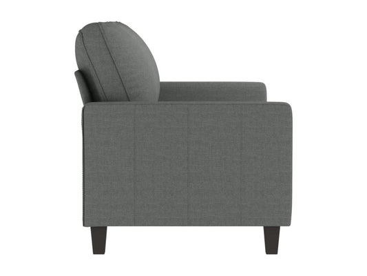Canapé à 2 places Gris foncé 140 cm Tissu FYPY66056