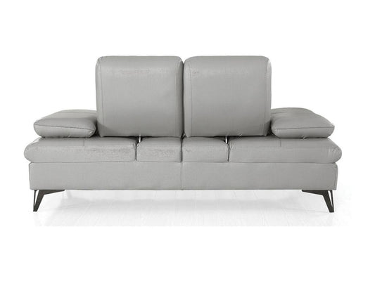 Canapé 2 places Cuir avec dossier avance-recul Chicyla Gris - Angle Droit LMRK41079