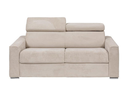 Canapé 4 places convertible express en velours tricoté beige - Couchage 160 cm - Matelas 14 cm - Chicyla GQEX65961