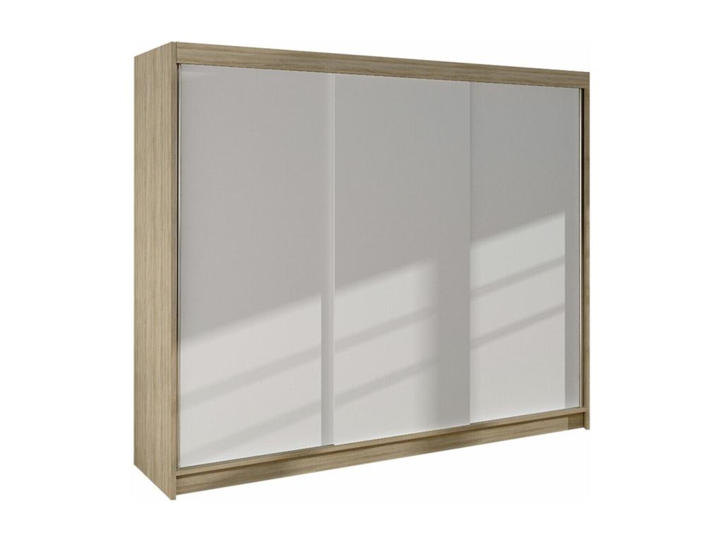 Armoire Chicyla 159 Chicyla chêne - Blanc 215x200x58cm Portes d'armoire Glissement RDXM33575