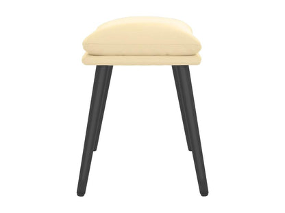 Repose-pied Blanc crème 45x29,5x35 cm Velours
