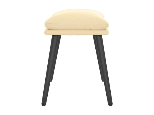 Repose-pied Blanc crème 45x29,5x35 cm Velours