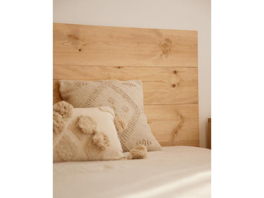 Ensemble tête de lit et tables en bois ton marron 160x80cm - Chicyla DIVM65055