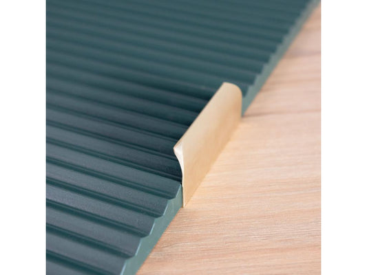 Meuble lavabo Chicyla avec étagère façades cannelées Chicyla 140x60x47 cm Vert/Noyer INUJ46736