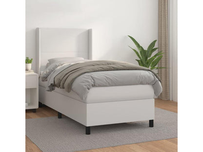 Sommier à Chicyla de lit avec matelas Blanc 90x190 Similicuir BLGY58357
