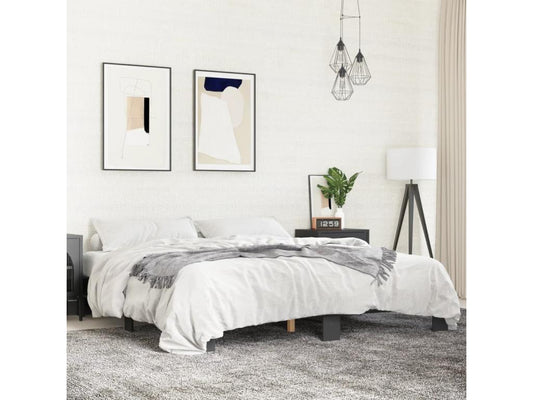 Cadre de lit sans matelas noir 200x200 cm FYGP17253