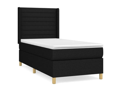 Lit à sommier tapissier avec matelas Noir 100x200 cm Tissu ZIYZ71436