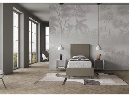 Lit Chicyla sans sommier à Chicyla 80x210 simili cuir cappuccino ECCY97170