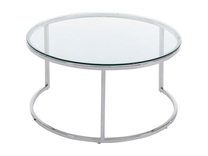 Tables basses gigognes en verre trempé et acier inoxydable - Argenté - Chicyla II de Chicyla MORABITO IQHW33315