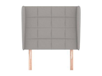 Tête de lit avec oreilles Gris clair 93x23x118/128 cm Tissu YBXL40153