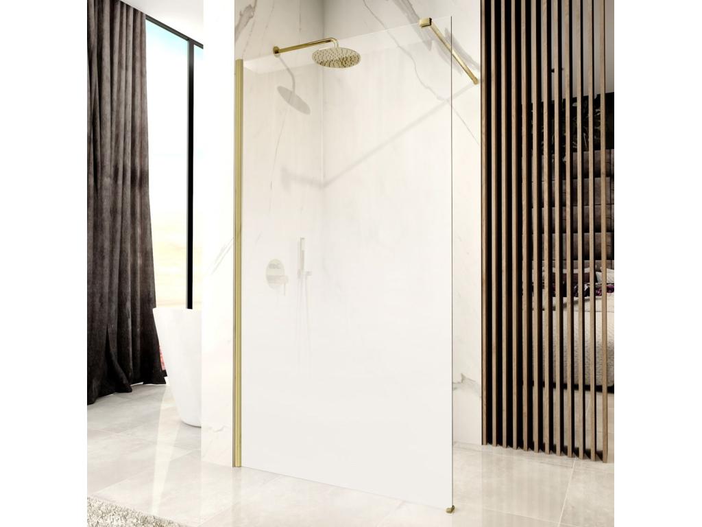 Paroi De Douche Laviecasa Ombre 100 Brosse Or KRWB40415