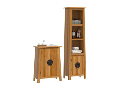 Ensemble de meubles de salle de bain 2 pcs bois de pin massif DLFZ15989