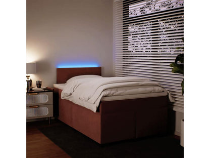 Sommier à Chicyla de lit avec matelas Rose 120x200 cm Velours JMEI93577