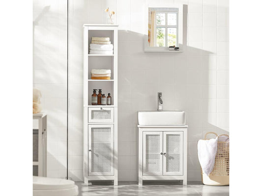 Meuble Sous-lavabo Meuble Sous-vasque À 2 Étages Et 2 Portes Meuble De Salle De Bain BZr35-w NRGJ45481