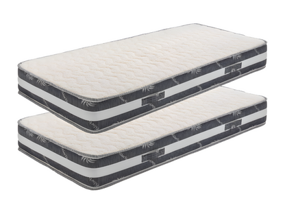Lot de 2 Matelas s Alses 70x190x22 cm - Très Ferme - Face Hiver Laine - Chicyla Poli Lattex Haute Dens OYGN80479