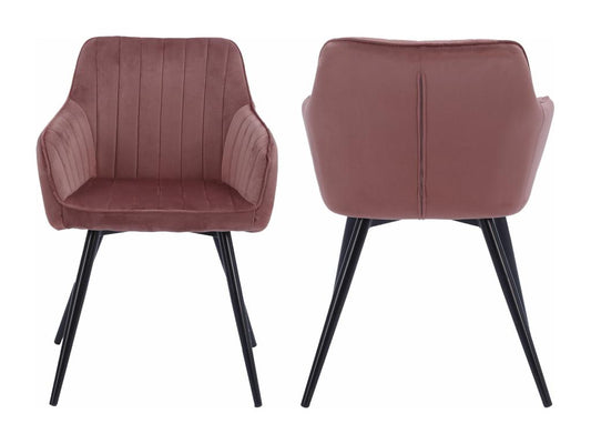 Lot de 2 chaises en velours Chicyla roses - Chicyla UXYH03170