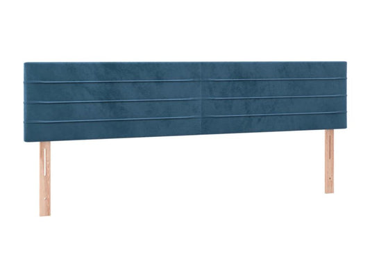 Têtes de lit 2 pcs Bleu foncé 100x5x78/88 cm Velours ZFSR07476
